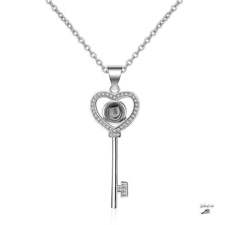 Custom Love Key Necklace