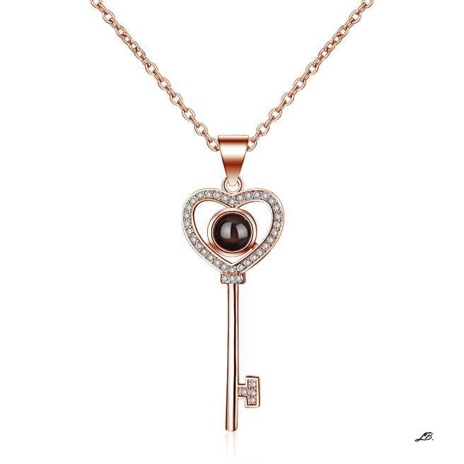 Custom Love Key Necklace