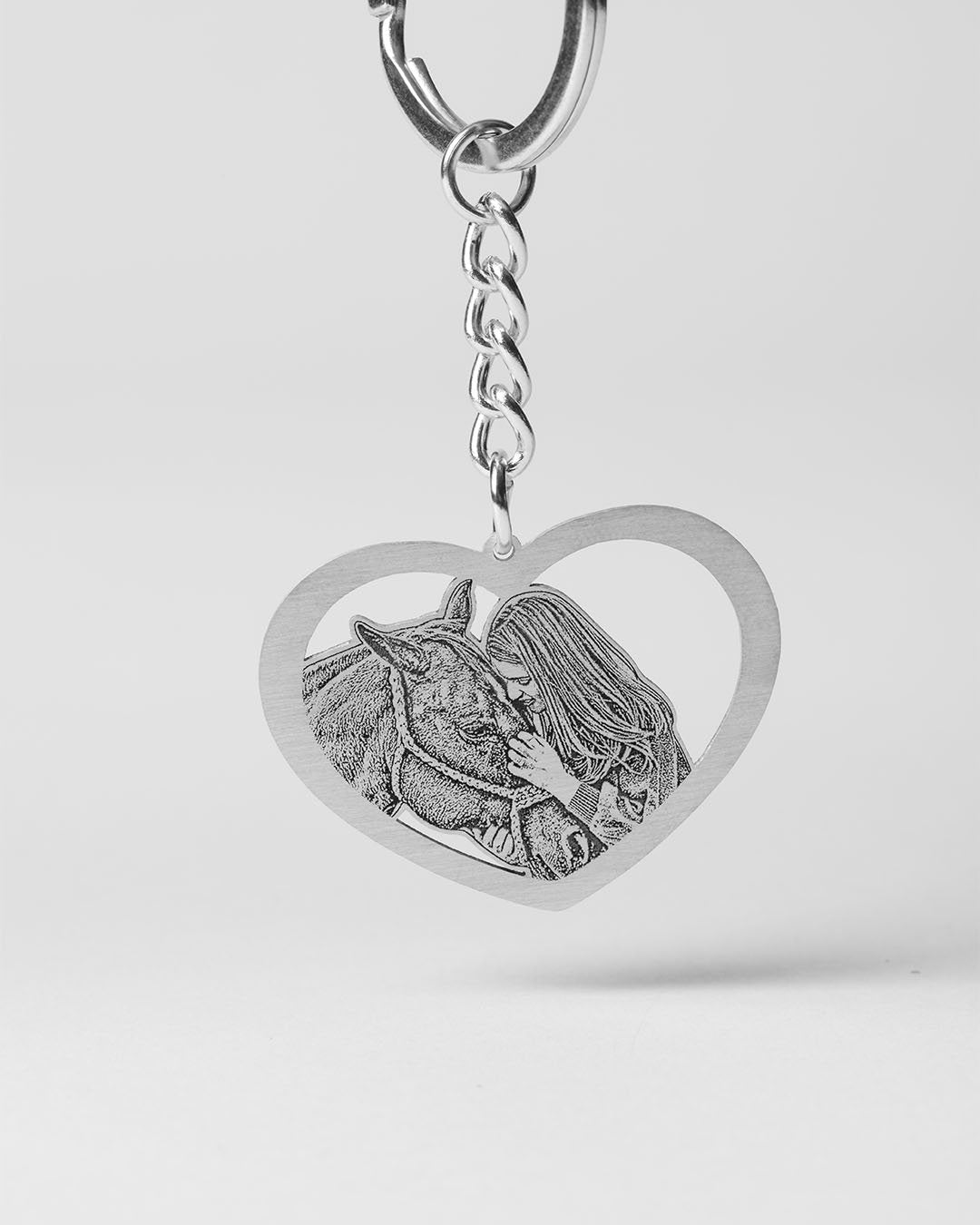 Custom Heart Hollow Keychain