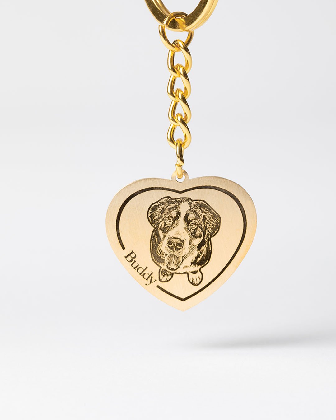 Custom Heart Wire Drawing Keychain