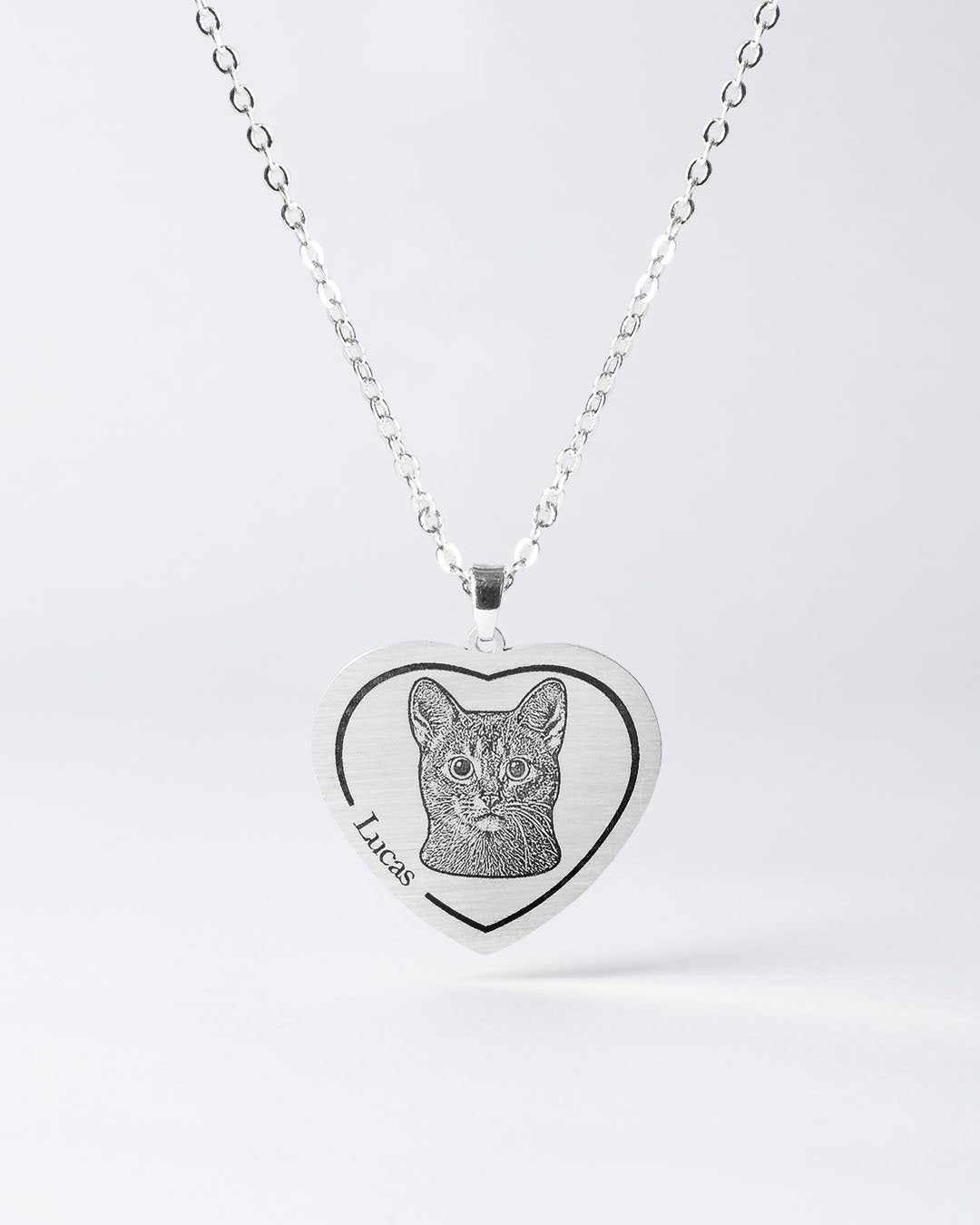 Custom Heart Wire Drawing Necklace