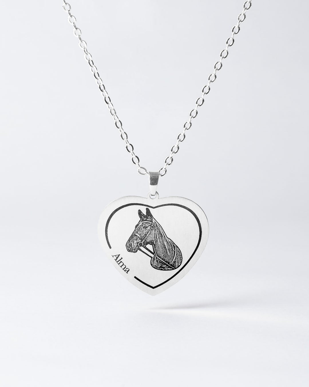Custom Heart Wire Drawing Necklace