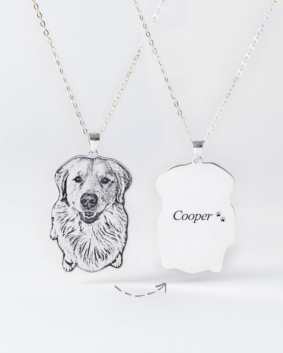 Custom Photo Wire Drawing Necklace